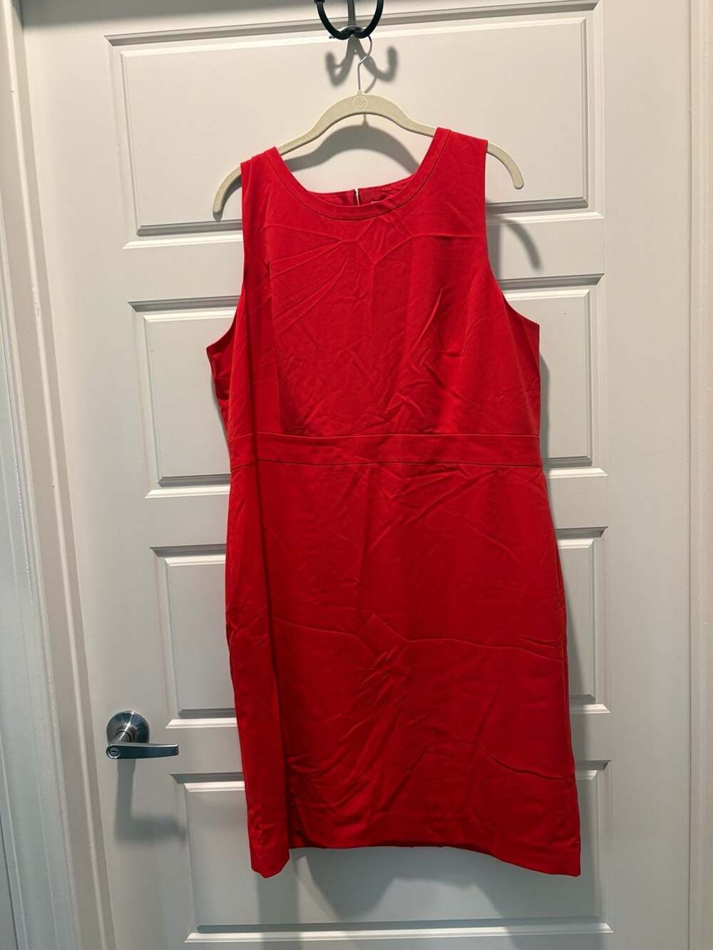 J.Crew Sleeveless Sheath Dress in Red, Size 18